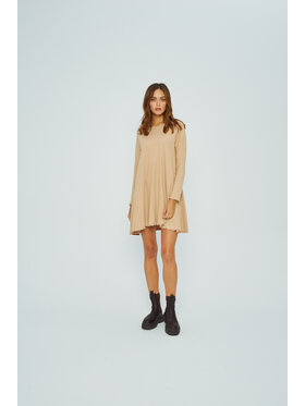 Marlu Marlu Sukienka codzienna Enna Beżowy Basic Fit