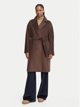 Weekend Max Mara Weekend Max Mara Vuneni kaput Pedale 2625016092 Tamno smeđa Regular Fit