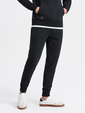 Ombre Ombre Joggers kalhoty OM-PABS-0174 Černá Regular Fit
