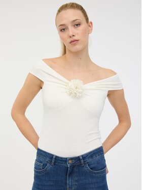 Orsay Orsay Bluzka 1000576044000__XXS Biały Regular Fit