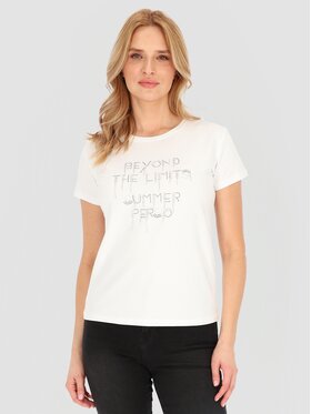 Perso Perso T-Shirt TCE241100F Biały Regular Fit