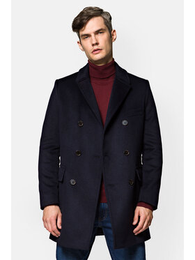 Lancerto Lancerto Płaszcz wełniany Vasteras KU054222000010 Granatowy Regular Fit