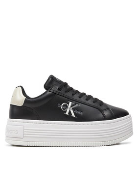 Calvin Klein Jeans Calvin Klein Jeans Sneakers Bold Platf Low Lace Lth Ml Mtl YW0YW01516 Negru