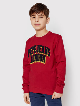 Pepe Jeans Pepe Jeans Mikina Jameson PB581346 Bordó Regular Fit