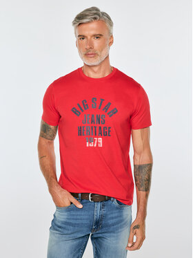 BIG STAR BIG STAR T-Shirt NELLER Czerwony Basic Fit