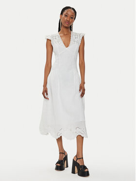 TWINSET TWINSET Φόρεμα καλοκαιρινό 241TT2330 Λευκό Regular Fit