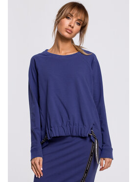 Made of Emotion Made of Emotion Bluza M492 Niebieski Ahletic Fit