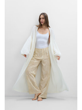Fobya Fobya Kardigan F2111 Kremowy Basic Fit