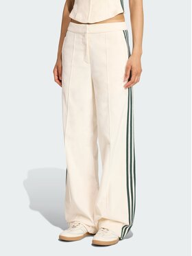 adidas adidas Spodnie materiałowe 157115 Biały Loose Fit