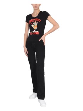 LOVE MOSCHINO LOVE MOSCHINO T-shirt ea0709 Nero Regular Fit