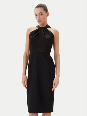 BOSS BOSS Koktel haljina Datinar 50538291 Crna Slim Fit