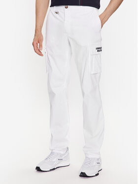 Aeronautica Militare Aeronautica Militare Bavlnené nohavice 231PA1329CT2443 Biela Regular Fit