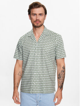 Sisley Sisley Camicia 5WTRSQ021 Verde Regular Fit
