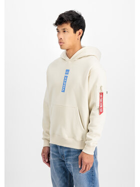 Alpha Industries Alpha Industries Bluza Alpha Puff Print Hoodie Beżowy Regular Fit