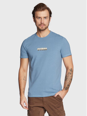 Guess Guess T-shirt M3RI11 J1314 Blu Slim Fit