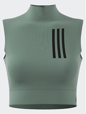 adidas adidas Top Mission Victory Sleeveless Cropped Top IC0315 Verde Slim Fit