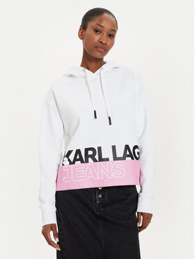 Karl Lagerfeld Jeans Karl Lagerfeld Jeans Pulóver 245J1803 Fehér Regular Fit