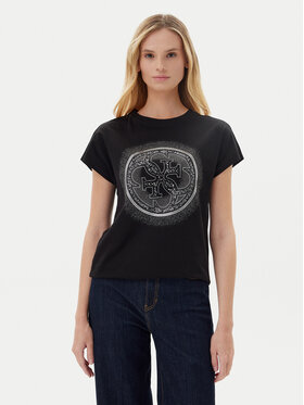 Guess Guess Тишърт W5YI14 I3Z14 Черен Regular Fit