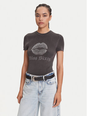 Miss Sixty Miss Sixty Marškinėliai 6S1RJ23100 Pilka Slim Fit