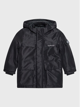 Calvin Klein Jeans Calvin Klein Jeans Übergangsjacke Back To School IB0IB01274 Schwarz Regular Fit