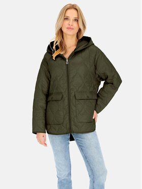 Perso Perso Kurtka przejściowa BLE241046F Khaki Regular Fit