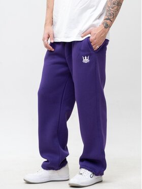 Jigga Wear Jigga Wear Spodnie dresowe Szerokie regulowane luźne 130311 Fioletowy Baggy Fit