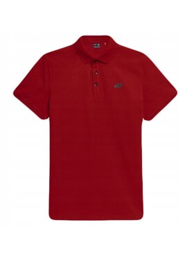 4F 4F Polo TPTSM038 Czerwony Comfortable Fit