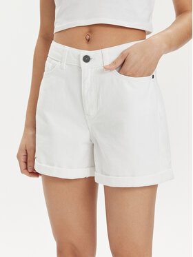Noisy May Noisy May Szorty jeansowe Smiley 27029288 Biały Relaxed Fit