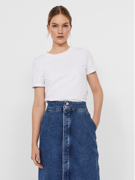 Vero Moda Vero Moda Marškinėliai Paula 10243889 Balta Regular Fit
