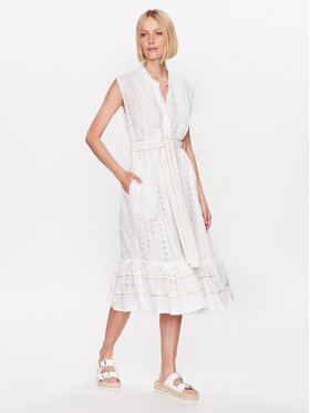 Iconique Iconique Рокля тип риза IC23 014 Бял Regular Fit
