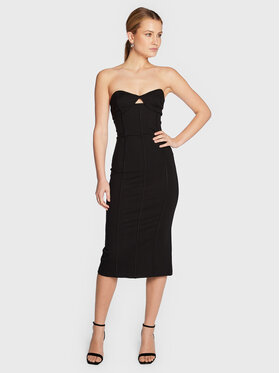 Remain Remain Φόρεμα κοκτέιλ Unaris RM1519 Μαύρο Slim Fit
