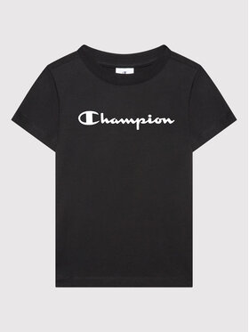 Champion Champion Футболка Contrast Script Logo 404541 Чорний Regular Fit
