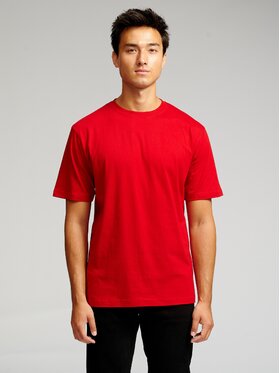 TeeShoppen TeeShoppen T-Shirt 'Oversized Collection' Czerwony Oversize