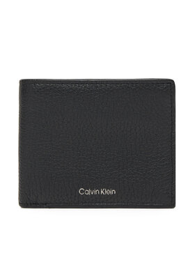 Calvin Klein Calvin Klein Μεγάλο Πορτοφόλι Ανδρικό Ck Leather Billfold W Zip Coin LV04D1028G Μαύρο