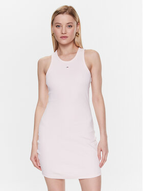Tommy Jeans Tommy Jeans Sommerkleid Essential DW0DW15344 Rosa Slim Fit