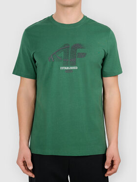 4F 4F T-Shirt 4FWAW26TTSHM3558-41S Zielony Active Fit