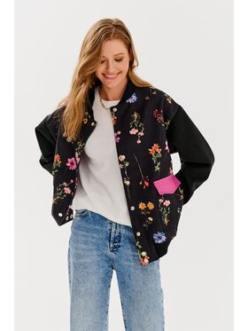 NAOKO NAOKO Bunda bomber Magnolia Moon Černá Regular Fit