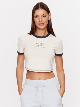 Guess Guess Tričko Signature V3GI02 KBNW0 Ružová Slim Fit