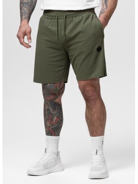 PITBULL PITBULL Szorty materiałowe Pique Rockey Zielony Regular Fit