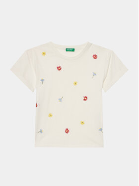United Colors Of Benetton United Colors Of Benetton Футболка 3096C10I3 Écru Regular Fit