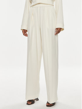 Samsøe Samsøe Samsøe Samsøe Kalhoty z materiálu Julia F23100048 Écru Relaxed Fit