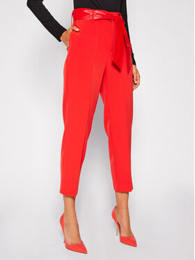Guess Guess Spodnie materiałowe Hope W0YB42 WB4H2 Czerwony Regular Fit