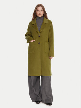 United Colors Of Benetton United Colors Of Benetton Vlněný kabát 28F7DN082 Zelená Regular Fit