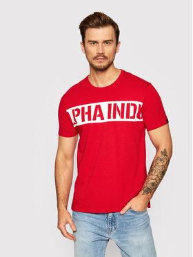 Alpha Industries Alpha Industries Tričko Printed Stripe 118511 Červená Regular Fit