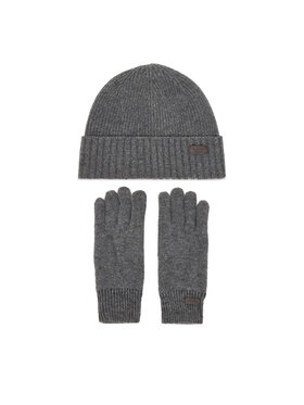 Barbour Barbour Súprava čiapka a rukavice Carlton MGS0091GY15 Sivá