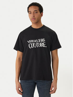 Versace Jeans Couture Versace Jeans Couture Majica 80GAHE04 CJ00E Črna Regular Fit
