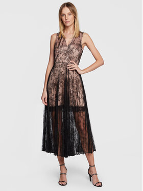 TWINSET TWINSET Kokteiļkleita 231TP2692 Melns Flare Fit