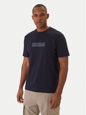 Napapijri Napapijri T-Shirt S-Box Logo NP0A4IFL Granatowy Regular Fit