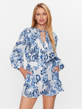 Guess Guess Salopetă Zaren W3GD88 WCWA0 Albastru Relaxed Fit