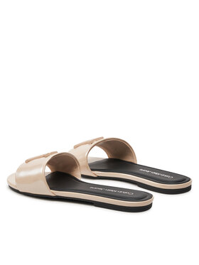 Calvin Klein Jeans Natikači Flat Sandal Slide Mg Met YW0YW01348 Bež